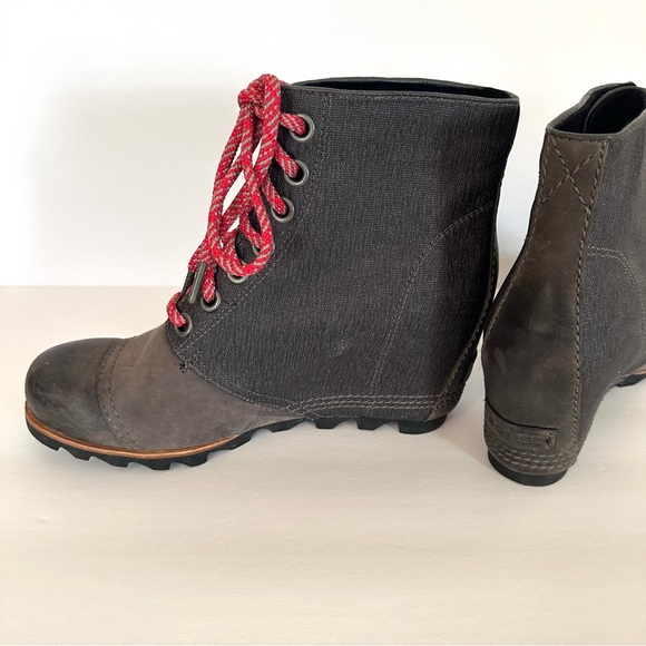 Sorel PDX Lace Wedge Quarry Gray Boot Size 10 - Picture 5 of 11